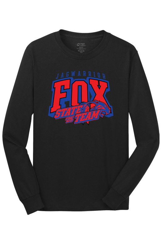 JagWarrior Fox Wrestling Port & Company - Long Sleeve Core Cotton Tee. PC54LS