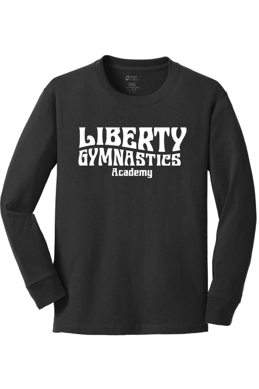 Liberty Gymnastic Academy Port & Company Youth Long Sleeve Core Cotton Tee. PC54YLS