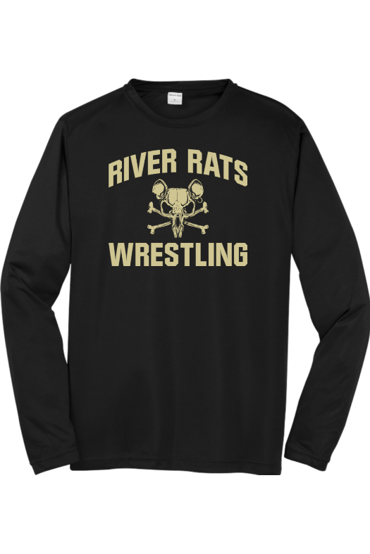 River Rats Wrestling Sport-Tek Long Sleeve PosiCharge Competitor Tee. ST350LS