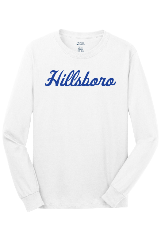 Hillsboro HS Wrestling Port & Company - Long Sleeve Core Cotton Tee. PC54LS