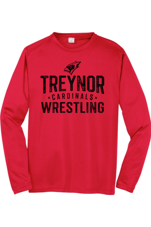 Treynor Wrestling Sport-Tek Long Sleeve PosiCharge Competitor Tee. ST350LS