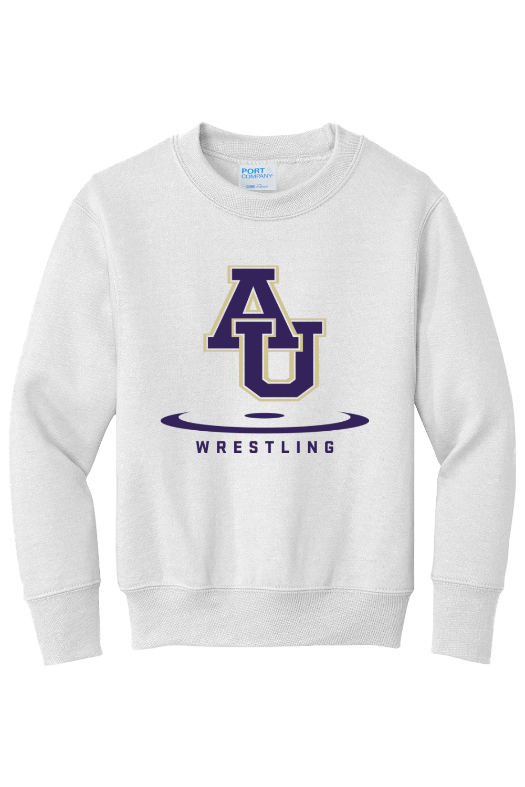 Avila Men's Wrestling Port & Company - Youth Core Fleece Crewneck Sweatshirt. PC90Y