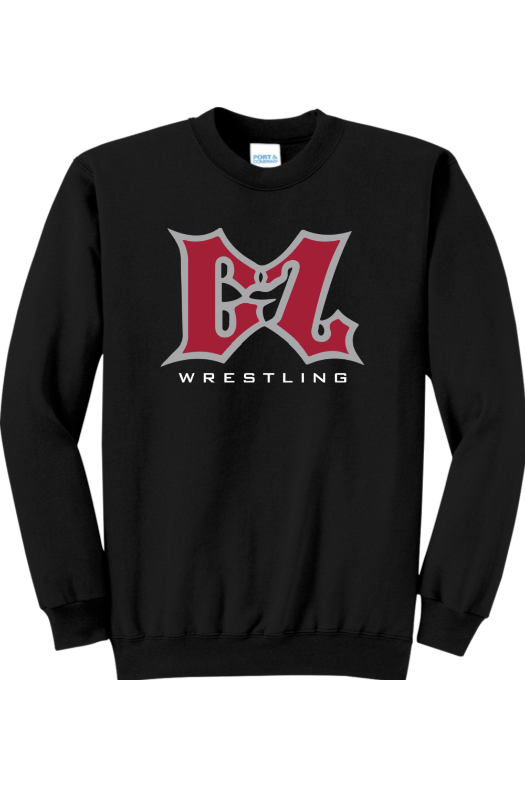 Ground Zero Wrestling Port & Company - Core Fleece Crewneck Sweatshirt. PC78