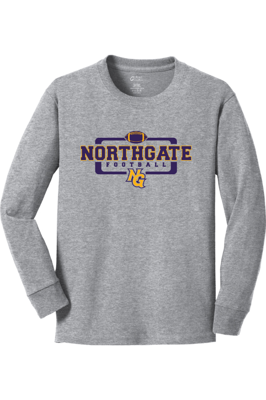Northgate Middle School Port & Company Youth Long Sleeve Core Cotton Tee. PC54YLS