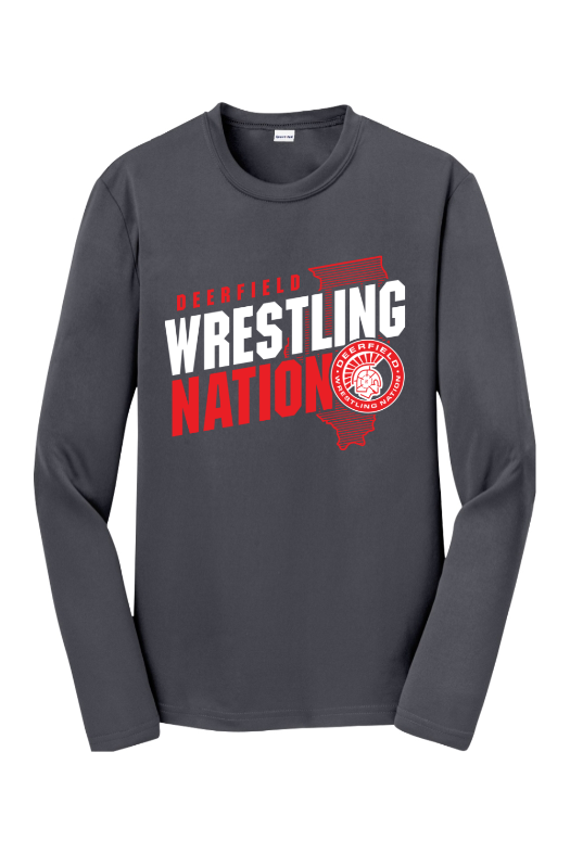 Deerfield High School Sport-Tek Youth Long Sleeve PosiCharge Competitor Tee. YST350LS