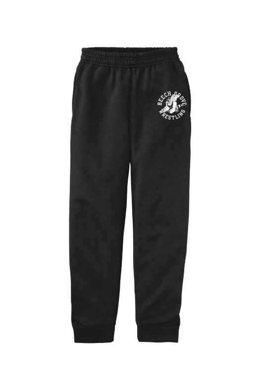 Beech Grove Wrestling Port & Company Youth Core Fleece Jogger. PC78YJ