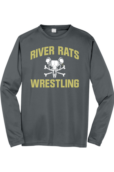 River Rats Wrestling Sport-Tek Long Sleeve PosiCharge Competitor Tee. ST350LS