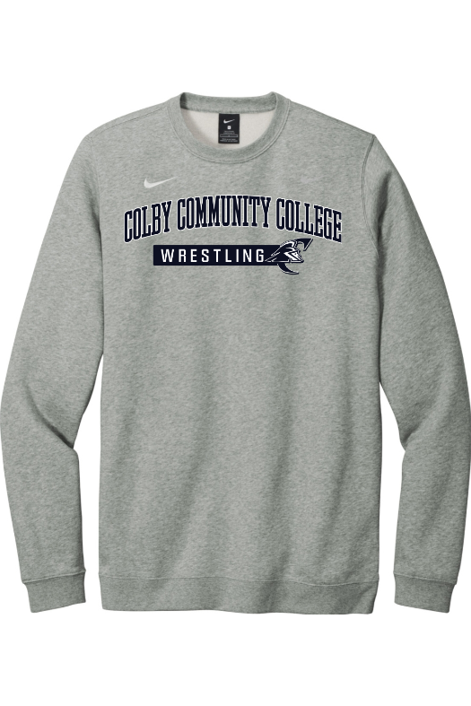 Colby Community College Wrestling Nike Club Fleece Crew CJ1614
