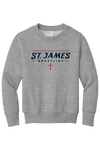 St. James Wrestling 2 Port & Company - Youth Core Fleece Crewneck Sweatshirt. PC90Y