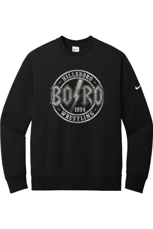 Hillsboro HS Wrestling Nike Club Fleece Sleeve Swoosh Crew NKFD9863