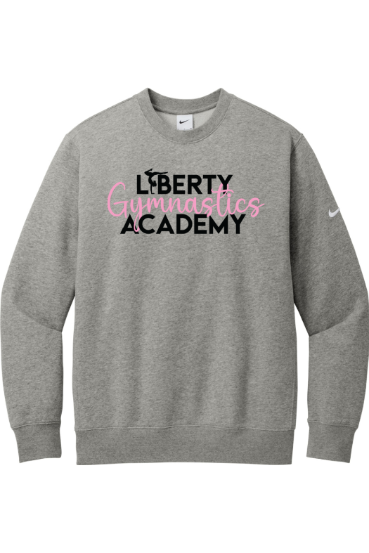 Liberty Gymnastic Academy Nike Club Fleece Sleeve Swoosh Crew NKFD9863