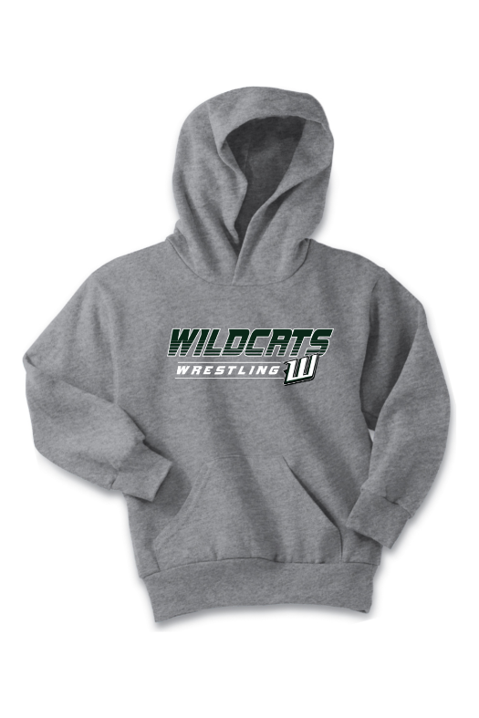 Warsaw Wrestling Port & Company - Youth Core Fleece Pullover Hooded Sweatshirt. PC90YH