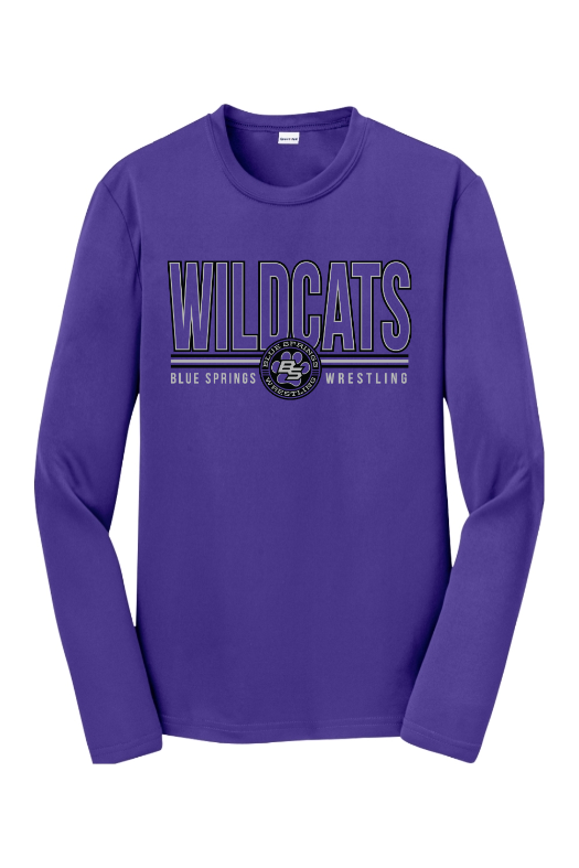 Blue Springs High School Sport-Tek Youth Long Sleeve PosiCharge Competitor Tee. YST350LS