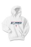 St. James Wrestling 2 Port & Company - Youth Core Fleece Pullover Hooded Sweatshirt. PC90YH