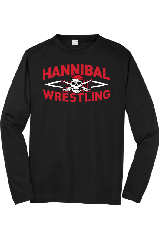 Hannibal Wrestling Sport-Tek Long Sleeve PosiCharge Competitor Tee. ST350LS