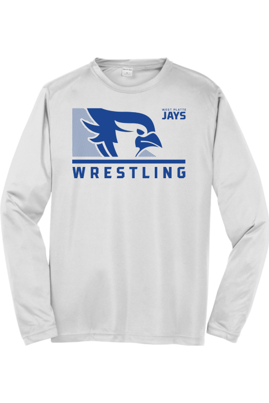 West Platte Wrestling Sport-Tek Long Sleeve PosiCharge Competitor Tee. ST350LS