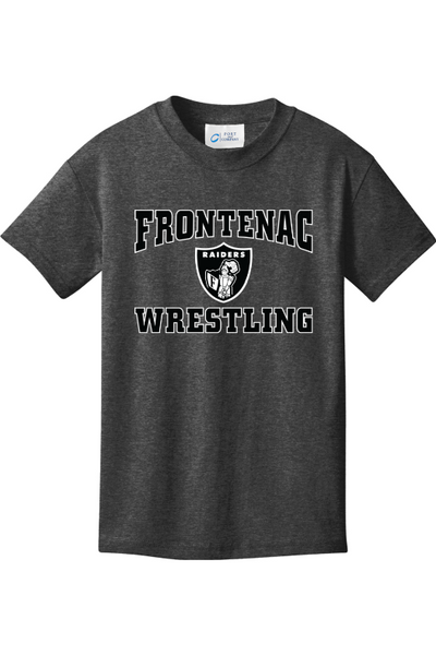 Frontenac HS Wrestling Port & Company - Youth Core Cotton Tee. PC54Y