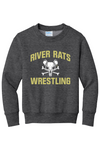 River Rats Wrestling Port & Company - Youth Core Fleece Crewneck Sweatshirt. PC90Y