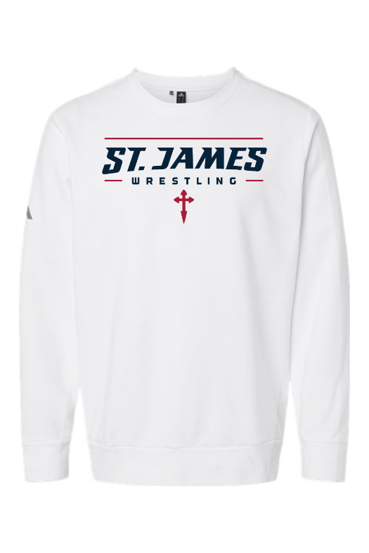 St. James Wrestling 2 Adidas Fleece Crewneck Sweatshirt