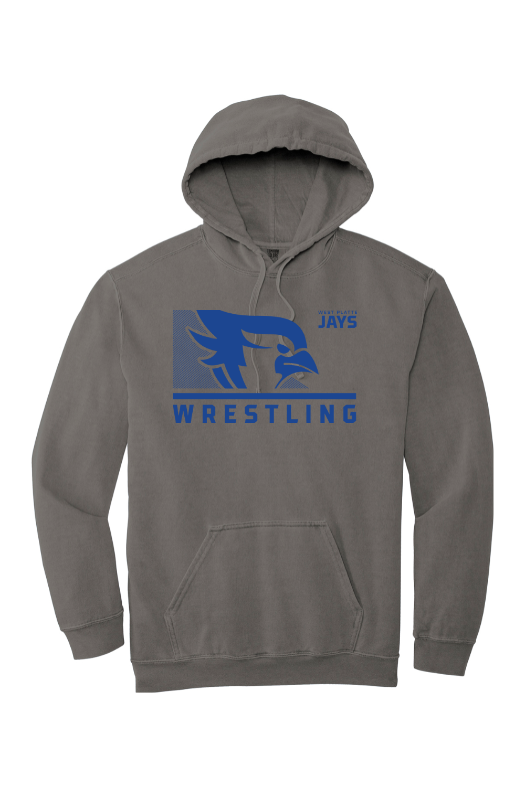 West Platte Wrestling Comfort Colors Garment-Dyed Hooded Sweatshirt