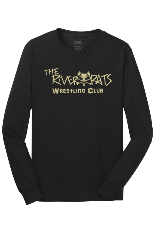 River Rats Wrestling Port & Company - Long Sleeve Core Cotton Tee. PC54LS