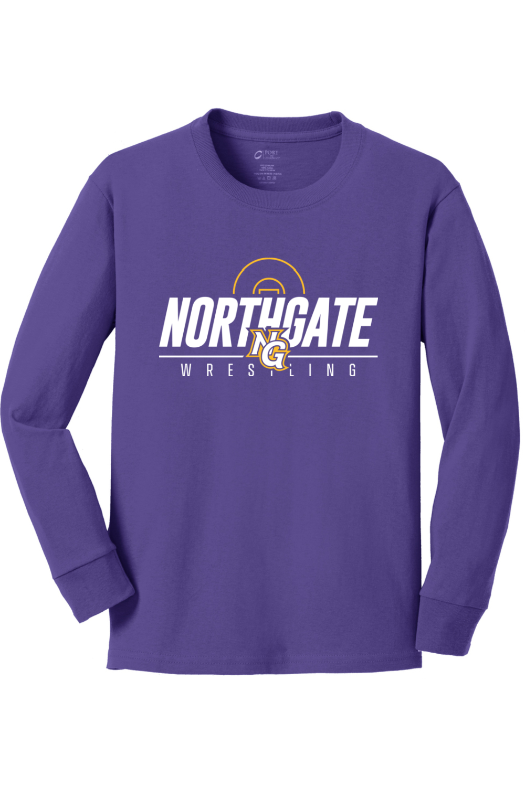 Northgate Middle School Port & Company Youth Long Sleeve Core Cotton Tee. PC54YLS