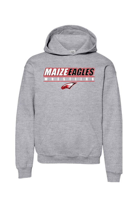 Maize Football Gildan Heavy Blend Youth Hooded Sweatshirt - 18500B