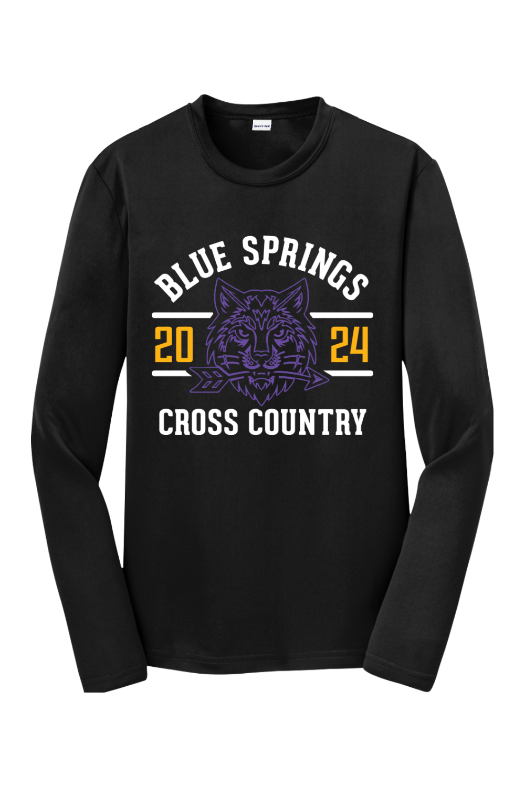 Blue Springs Cross Country Sport-Tek Youth Long Sleeve PosiCharge Competitor Tee. YST350LS