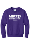 Liberty Gymnastic Academy Port & Company - Youth Core Fleece Crewneck Sweatshirt. PC90Y