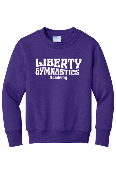 Liberty Gymnastic Academy Port & Company - Youth Core Fleece Crewneck Sweatshirt. PC90Y