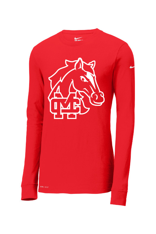 Mill Creek Elementary Nike Dri-FIT Cotton/Poly Long Sleeve Tee. NKBQ5230