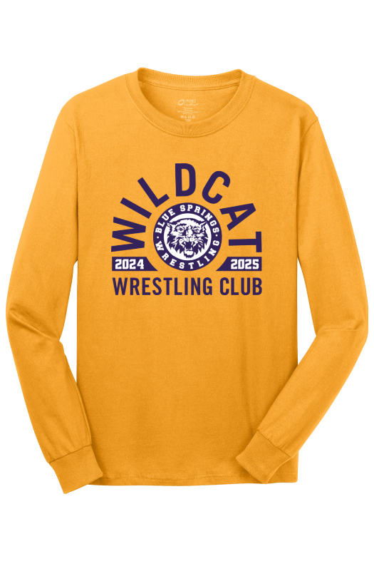 Wildcat Wrestling Club Port & Company - Long Sleeve Core Cotton Tee. PC54LS