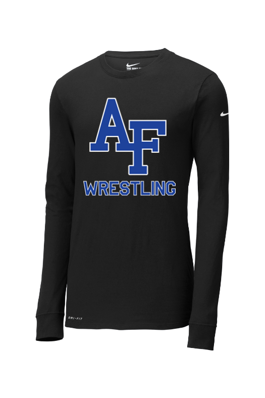 Air Force Wrestling Nike Dri-FIT Cotton/Poly Long Sleeve Tee. NKBQ5230