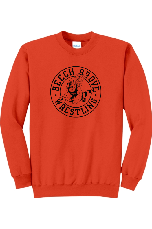 Beech Grove Wrestling Port & Company - Core Fleece Crewneck Sweatshirt. PC78