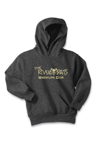 River Rats Wrestling Port & Company - Youth Core Fleece Pullover Hooded Sweatshirt. PC90YH