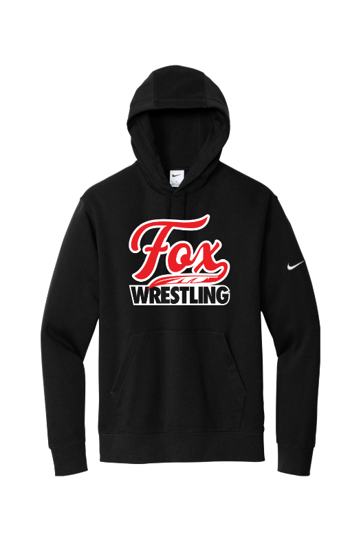Fox High School Nike Club Fleece Sleeve Swoosh Pullover Hoodie NKDR1499