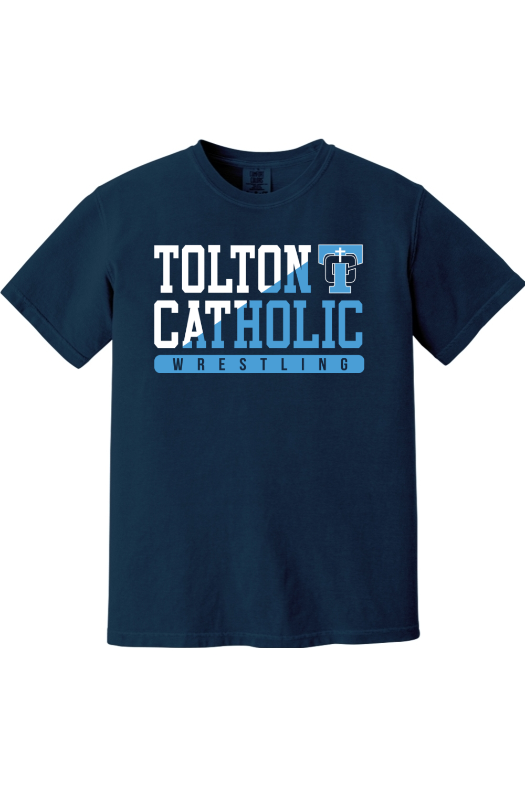 Father Tolton Catholic - Wrestling Comfort Colors Garment-Dyed Heavyweight T-Shirt