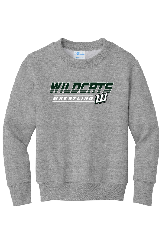 Warsaw Wrestling Port & Company - Youth Core Fleece Crewneck Sweatshirt. PC90Y