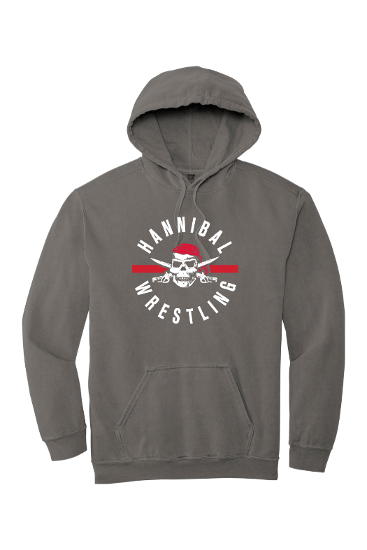 Hannibal Wrestling Comfort Colors Garment-Dyed Hooded Sweatshirt