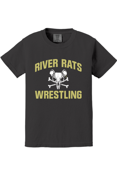 River Rats Wrestling Comfort Colors Garment-Dyed Youth Heavyweight T-Shirt