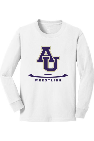 Avila Men's Wrestling Port & Company Youth Long Sleeve Core Cotton Tee. PC54YLS