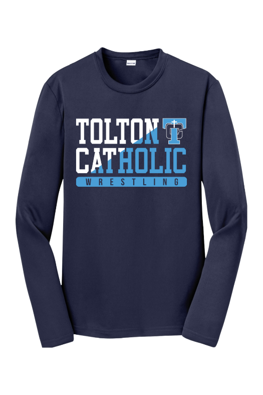 Father Tolton Catholic - Wrestling Sport-Tek Youth Long Sleeve PosiCharge Competitor Tee. YST350LS