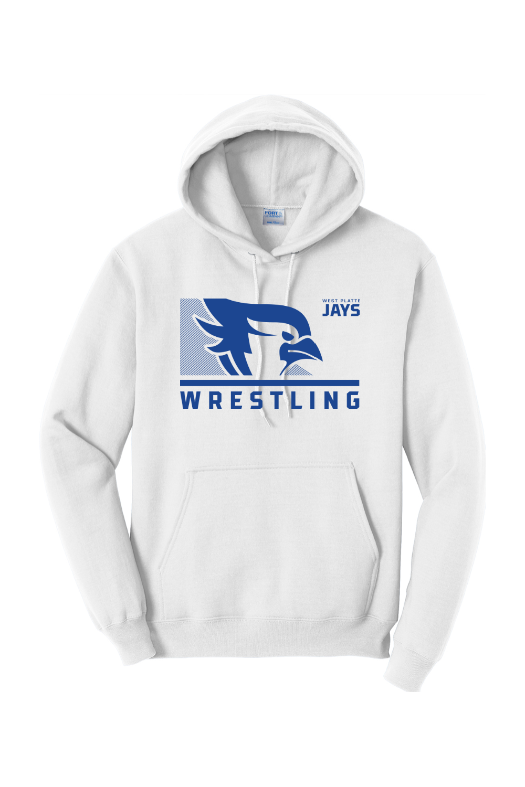 West Platte Wrestling Port & Company - Core Fleece Pullover Hooded Sweatshirt. PC78H