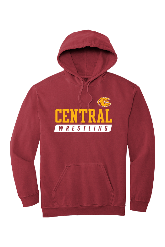 West Allis Central Wrestling Comfort Colors Garment-Dyed Hooded Sweatshirt