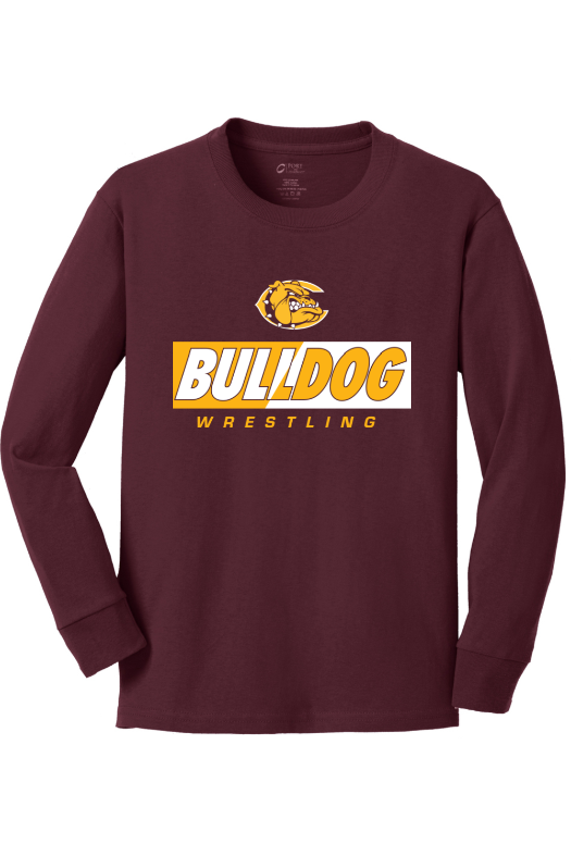 West Allis Central Wrestling Port & Company Youth Long Sleeve Core Cotton Tee. PC54YLS