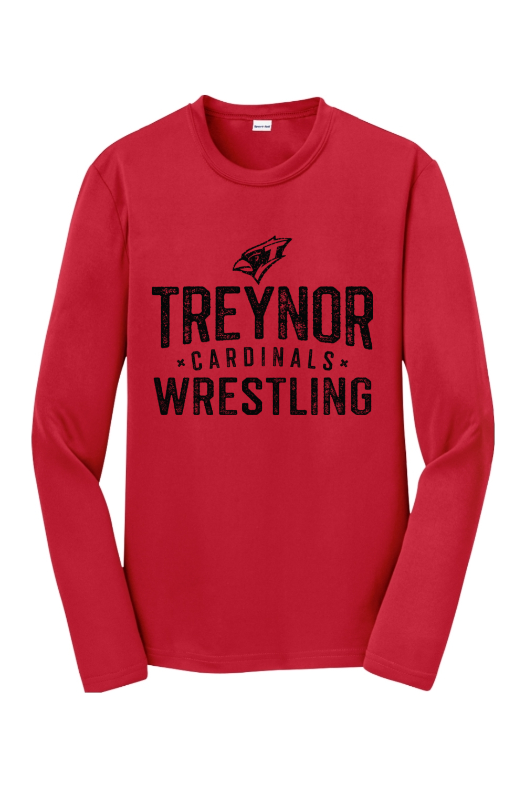 Treynor Wrestling Sport-Tek Youth Long Sleeve PosiCharge Competitor Tee. YST350LS