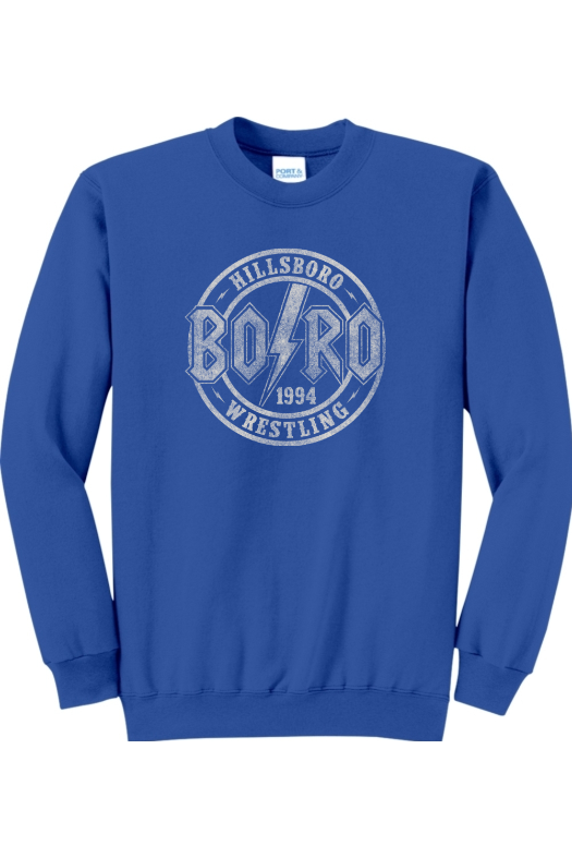 Hillsboro HS Wrestling Port & Company - Core Fleece Crewneck Sweatshirt. PC78