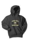 River Rats Wrestling Port & Company - Youth Core Fleece Pullover Hooded Sweatshirt. PC90YH