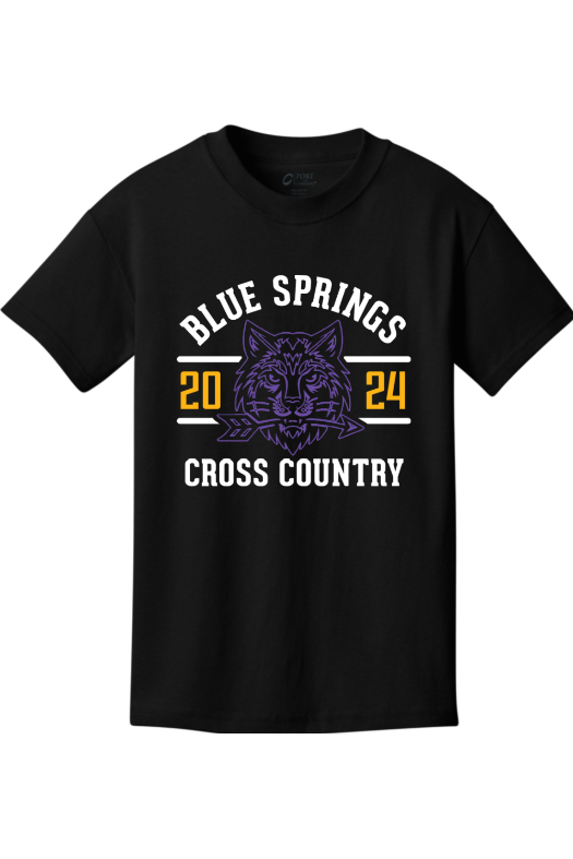 Blue Springs Cross Country Port & Company - Youth Core Cotton Tee. PC54Y