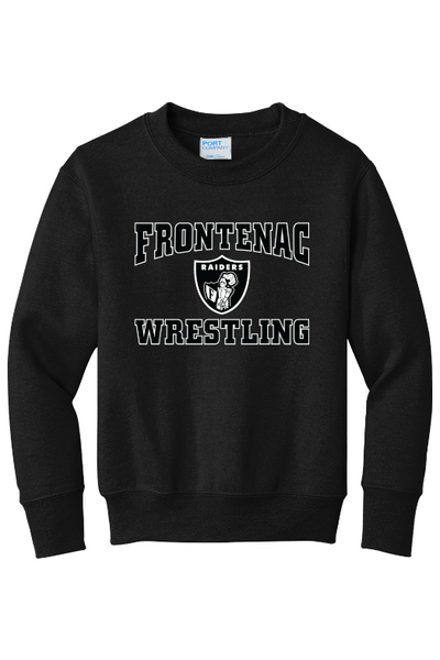 Frontenac HS Wrestling Port & Company - Youth Core Fleece Crewneck Sweatshirt. PC90Y